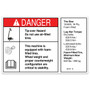 Genie Lift Part # 133177GT - DECAL,DANGER/LABEL,TIRE SPECS, EA