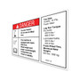 Genie Lift Part # 133177GT - DECAL,DANGER/LABEL,TIRE SPECS, EA
