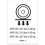 Genie Lift Part # 133496GT - DECAL,LABEL,WHEEL LOAD,IWP, EA