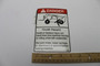 Genie Lift Part # 2-1299GT - DECAL, CRUSH HAZARD, PARK BR, EA