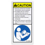 Genie Lift Part # 226943GT - DECAL,CAUTION,READ INST, EA