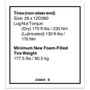 Genie Lift Part # 230804GT - DECAL,NOTICE,TIRE SPECS, REAR, EA