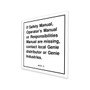 Genie Lift Part # 28176GT - DECAL,LABEL,MANUAL NOT HERE, EA