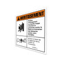 Genie Lift Part # 28177FRGT - DECAL,WARN,CRUSH HAZARD PLAT, EA