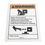 Genie Lift Part # 28178GT - DECAL,WARN,SHEAR TURNTABLE, EA