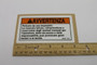 Genie Lift Part # 28236ITGT - DECAL,WARN,FAILURE READ MANUAL, EA