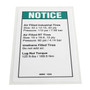 Genie Lift Part # 30082GT - DECAL,NOTICE TIRE PRESSURE, EA