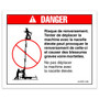 Genie Lift Part # 31070FRGT - DECAL,DANGER,TIP-OVER HAZARD, EA