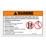 Genie Lift Part # 32717GT - DECAL,WARNING BOOM SAFETY, EA