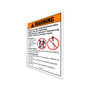 Genie Lift Part # 32718GT - DECAL,WARNING FLAT FORK SAFETY, EA