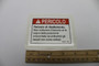 Genie Lift Part # 32932ITGT - DECAL, DANGER, TIPOVER, AXLES, EA