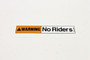 Genie Lift Part # 33468GT - DECAL,WARNING,NO RIDERS, EA