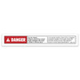 Genie Lift Part # 33528GT - DECAL,DANGER,TIP,OUTRIGGERS, EA