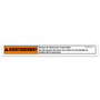 Genie Lift Part # 35567FRGT - DECAL, WARNING, INJURY HAZARD, EA