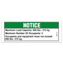Genie Lift Part # 40515GT - DECAL,NOTICE,MAX 600#,ANSI/CSA, EA