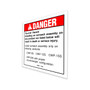 Genie Lift Part # 43657GT - DECAL,DANGER,TIP-OVER,OUTREACH, EA