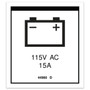 Genie Lift Part # 44980GT - DECAL, LABEL, PWR TO CHARGER 115 UK, EA