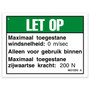 Genie Lift Part # 46212DUGT - DECAL, NOTICE, SIDE FORCE/WIND, EA