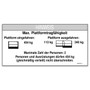 Genie Lift Part # 48331GRGT - DECAL,NOTICE,MAX CAP 1000/250, EA