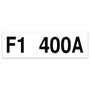 Genie Lift Part # 48698GT - DECAL,LABEL,FUSE,F1,400A, EA