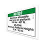 Genie Lift Part # 72120GT - DECAL,NOTICE,SIDE FRC,3246ANSI, EA
