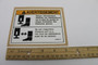 Genie Lift Part # 72186FRGT - DECAL,CAUTION,CRUSHING HAZARD*, EA