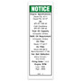 Genie Lift Part # 82216GT - DECAL,NOTICE,DEUTZ ENG SPEC***, EA
