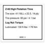 Genie Lift Part # 82229GT - DECAL,NOTICE,HI FLOAT TIRES, EA