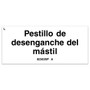 Genie Lift Part # 82303SPGT - DECAL,LABEL,MAST RELEASE LATCH, EA