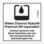 Genie Lift Part # 82366DUGT - DECAL, LABEL, CHEVRON RYKON, DUTCH, EA