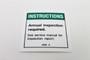 Genie Lift Part # 82559GT - DECAL,INSTRUCT-ANNUAL INSP REQ, EA