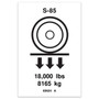 Genie Lift Part # 82624GT - DECAL,LABEL,WHEEL LOAD S85, EA