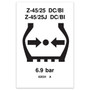 Genie Lift Part # 82634GT - DECAL,LABEL,TIRE PRESS Z45DCBI, EA