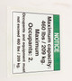 Genie Lift Part # 82674GT - DECAL,NOTICE,MAX CAP 460 LBS, EA