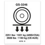 Genie Lift Part # 82705GT - DECAL,LABEL,WHEEL LOAD 3246, EA