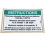 Genie Lift Part # 82730GT - DECAL,INSTR-SIDE FRC,ANSI 3246, EA