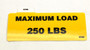 Genie Lift Part # 8766GT - DECAL,250 LB. MAX. PLC36, EA