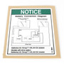 Genie Lift Part # 97581GT - DECAL,NOTICE,BATTERY CONN,TZ50, EA