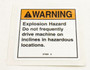 Genie Lift Part # 97680GT - DECAL,WARN,EXPLS HAZARD INCLIN, EA