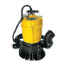 Side view of the Wacker Neuson PST2 400 Submersible Pump showing its compact build and power cord coiled beside it.