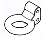 Multiquip 29369 3-inch Pintle Eye with black powder-coated finish for 14K towing applications