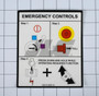 JLG Part # 1001112551 | DECAL,EMERENCY CONTROLS, EA