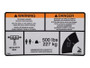 JLG Part # 1001121816 | DECAL,WARNING, MAX CAP.ENG/FRE, EA