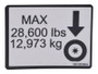 JLG Part # 1001125192 | DECAL,MAX TIRE LOAD, EA