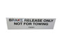 JLG Part # 1701071 | DECAL, BRAKE RELEASE, EA