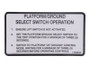 JLG Part # 1703240 | DECAL,PLTF/GRD SWITCH OPER., EA
