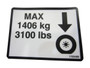 JLG Part # 1703489 | DECAL,MAX TIRE LOAD, EA