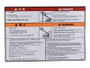 JLG Part # 1703931 | DECAL,WARNING MTB (CHI), EA