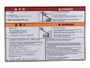 JLG Part # 1703931 | DECAL,WARNING MTB (CHI), EA