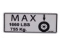 JLG Part # 1704134 | DECAL,TIRE MAX, EA